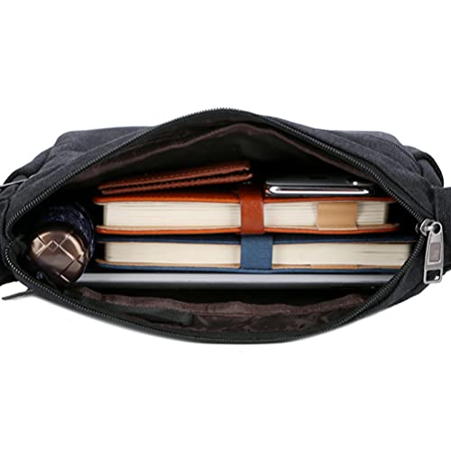 OSALADI Bolsa carteiro vintage de lona, bolsa de ombro para homens e mulheres, bolsa para laptop, cá