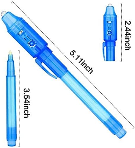 Siganorpy 7pcs Invisible Ink Pens Spy UV Pens Secret Pens with UV Light Invisible Writin Boys & Girls Party Bag Fillers Party Favours & Pinata Toys | School Prizes & Gifts for Childre