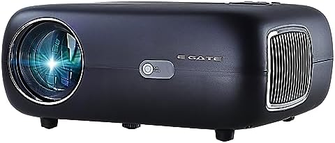 E Gate K9 Pro-Max 6X, Automatic Android Projector | 600 ISO Lumens & 1200fc | Full HD 1080p Native | Auto (Focus + Keystone) | Netflix, Prime etc | 2 HDMI, 2 USB, Dual WiFi & BT | Egate