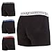 True Religion Mens Boxer Briefs Cotton Stretch Underwear for Men Pack of 4 Black