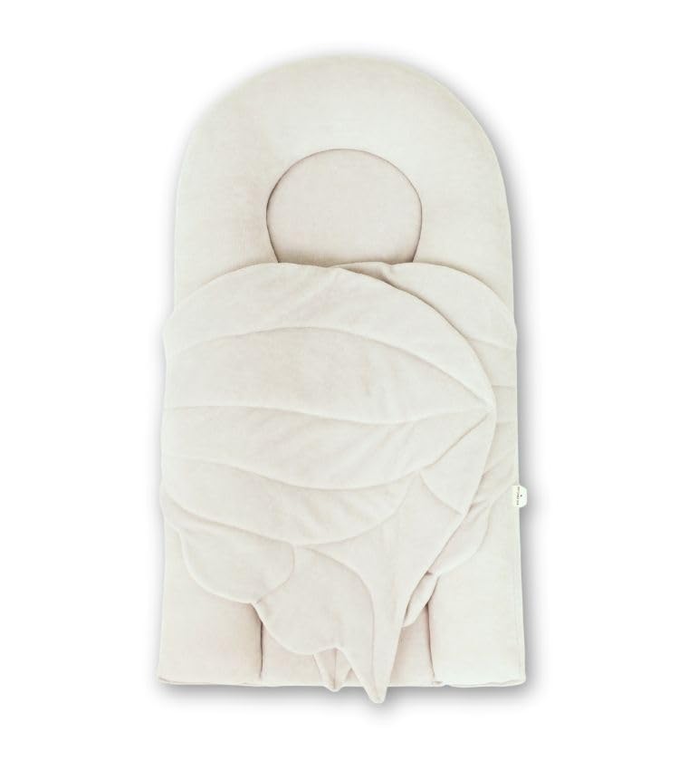 Miniatura 5 de Tumbona hecha a mano para bebés, nido de algodón suave para el tiempo boca abajo, cambios de pañales y juego, materiales hipoalergénicos, dos