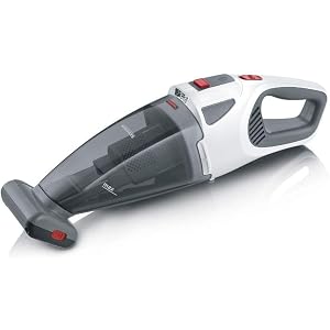 Severin HV 7146, Aspirateur à Main sans Fil, Blanc/Rouge, 120 W, 0.65 litres