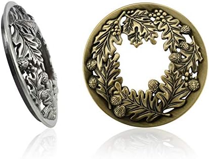 PH PandaHall 2 Pack Candle Topper Leaf Pine Candle Topper Shade Jar Lid Shade Sleeves for Jar Candles - Help Candle Melt Evenly and Look Great, 3.19 in Diameter(Antique Bronze & Antique Silver)