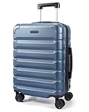 LIGHT FLIGHT Carry On Luggage 22x14x9 Airline Approved, Expandable Carry On Suitcases with Wheels, Lightweight Luggage, Durable Hard Shell 20 Inch Rolling Suit Case for Men Women Travel,Royal Blue