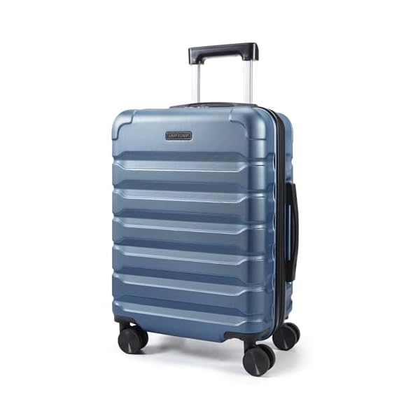 LIGHT FLIGHT Carry On Luggage 22x14x9 Airline Approved, Expandable Carry On Suitcases with Wheels, Lightweight Luggage, Durable Hard Shell 20 Inch Rolling Suit Case for Men Women Travel,Royal Blue