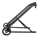 Heckträger aus Aluminiumlegierung für 40,6 cm (16 Zoll) Klappbar für Fahrrad mit für einfache Radbefestigungen, tragbarer Gepäckträger für Pendler-Fahrradausrüstung, schwarz (B)