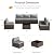 Tradare 7 Pieces Outdoor Patio Furniture Set, Wicker Patio Conversation Sectional Couch Set, All Weather PE Rattan Sofa with Glass Table and Grey Cushions