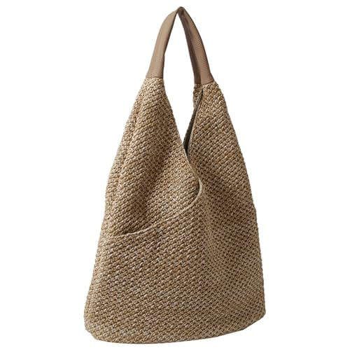 Bolso de playa de paja para mujer verano hobo tote