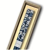 橋本幸作漆器店 銀の波 輪島うるし箸 乾漆仕上げ 桐箱入り 22.5cm 日本製 天然漆 高級 職人技 滑りにくい ギフト プレゼント (青)