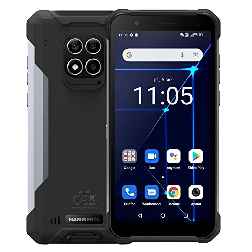 HAMMER 6" IP69 Robust Smartphone - Vattentät & Stötsäker 128GB