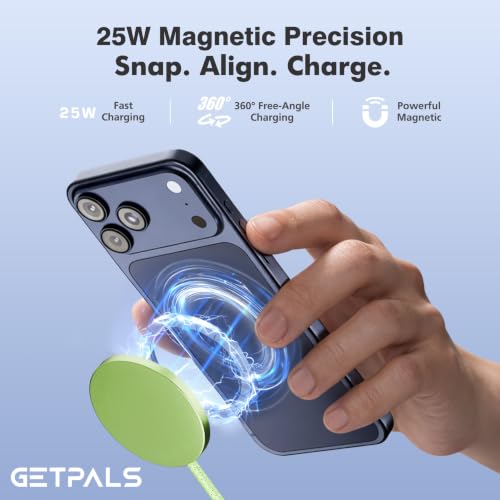 Image of 25W Magnetic Portable Fast Wireless Charging Pad for Apple iPhone Series