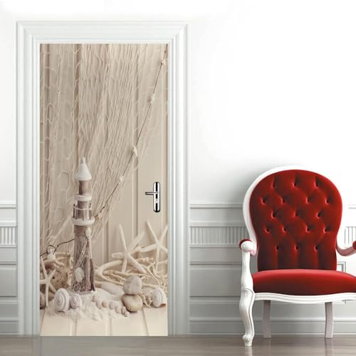 Pegatinas De Puerta 3D Paisaje Arte De Pared Diy Mural Dormitorio Póster Pvc Impermeable Imitación Puertas Interiores Decoración Para El Hogar Calcomanía, 77 X 200 Cm - Foto De La Puer-35084574968449