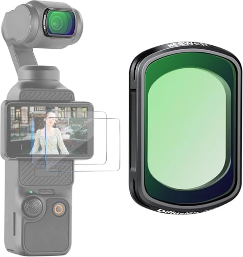 NEEWER Magnetic Black Diffusion 1/4 Effect Filter for Mist Cinematic Effect Compatible with DJI Osmo Pocket 3 / Pocket 4 / Xtra Muse Multicoated Slim HD Lens Filter with Screen Protectors