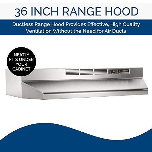 image for Broan-NuTone 413604 Non-Ducted Ductless Range Hood Insert with Light, 