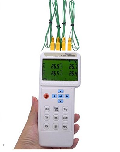 GOWE Thermomètre d'entrée USB 4 canaux type K J E T R S N L U B C avec enregistreur de données