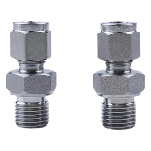 Raccord tuyau acier inoxydable 316L de haute precision male M5 tube