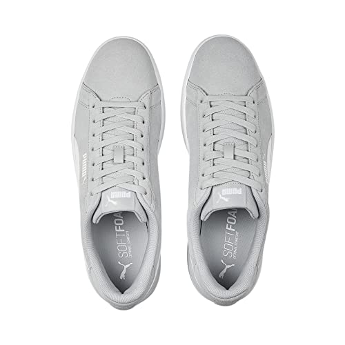 Image of PUMA Unisex Smash V2 Low-Top Sneakers, Platinum Gray Puma White, 3.5 UK