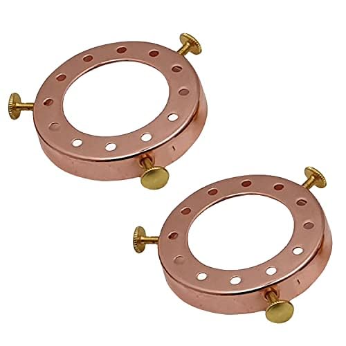 DC VOLTAGE Pendant Light Socket Holder with Top Collar Ring Adapter, Solid Metal Thread Shade Fitter, Retro Cap Design, Separate Lighting Accessories for Lampshades.