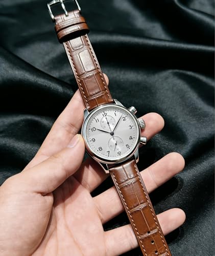 Image of BINLUN Leather Watch Band Genuine Calfskin Replacement Watch Strap Quick Release Crocodile Pattern 10 Colors 13 Sizes for Men Women(10mm,12mm,14mm,16mm,17mm,18mm,19mm,20mm,21mm,22mm,23mm,24mm)