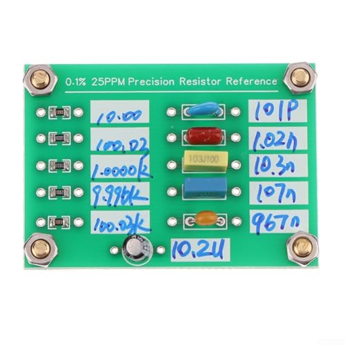 Resistor Reference Board for AD584 LM399, Voltage Standard Calibration Tool for Multimeter, 50 mm x 35 mm for 0.1% Precision Chip Resistors, Blue
