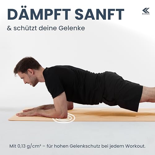 Detaillierter Blick auf die Unterseite der KIANA SPORTS Matte - Detailansicht von KIANA SPORTS Yoga Matte Test 2026 –...