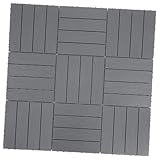 Angoily 11pezzi Piastrelle Interlocking Per Esterni Imitazione Legno Pavimento Per Balcone Giardino e Patio Facile Installazione Senza Strumenti