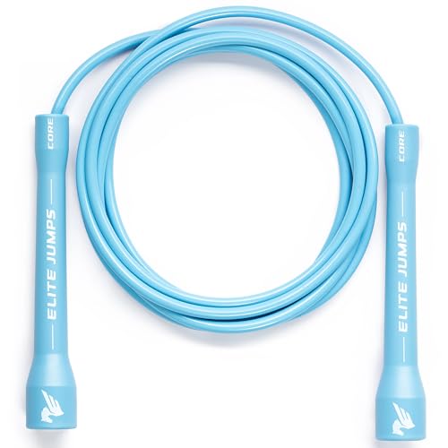 Elite Jumps Core 5mm PVC Adjustable Skipping Rope Sky Blue 10 ft