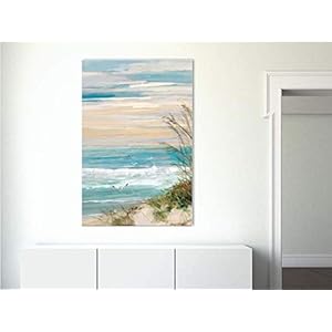 TIMUBA Beach Canvas Wall Art, Seascape Themed “Beach at Dusk” Art Prints Pictures for Bathroom Decor, Modern Coastal Painting Framed Artwork for Home Wall Decorations Ready to Hang (12" Wx18 H) TIMUBA Beach Canvas Wall Art Seascape Themed Beach at Dusk Art Prints Pictures for Bathroom Decor Modern Coastal Painting Framed Artwork for Home Wall Decorations Ready to Hang 12 Wx18 H