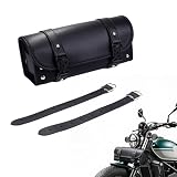 バイク用 ミニツールバッグ スタッズ付き PUレザー製 小物収納ケース ツーリング用 汎用タイプ 防水仕様 取付簡単 サイドバッグ 補助収納 カスタムパーツ