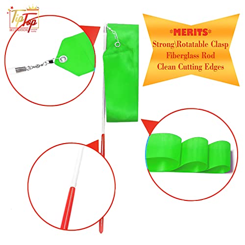 Image of Gymnastic Rhythmic Dancing Ribbon Streamer Stick (1 Piece) (Screaming Green)