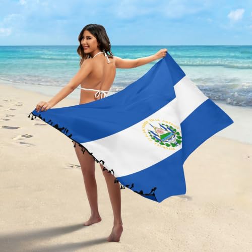 Pareo para traje de baño de mujer linqin suave con borlas de playa 3