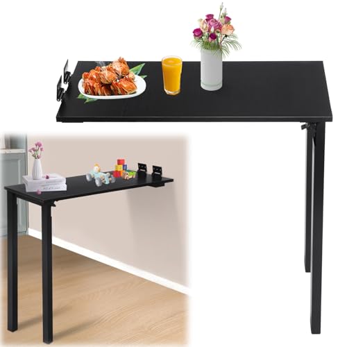 WUSILILU Wall Mounted Folding Table with Legs, 29.52 * 15.75