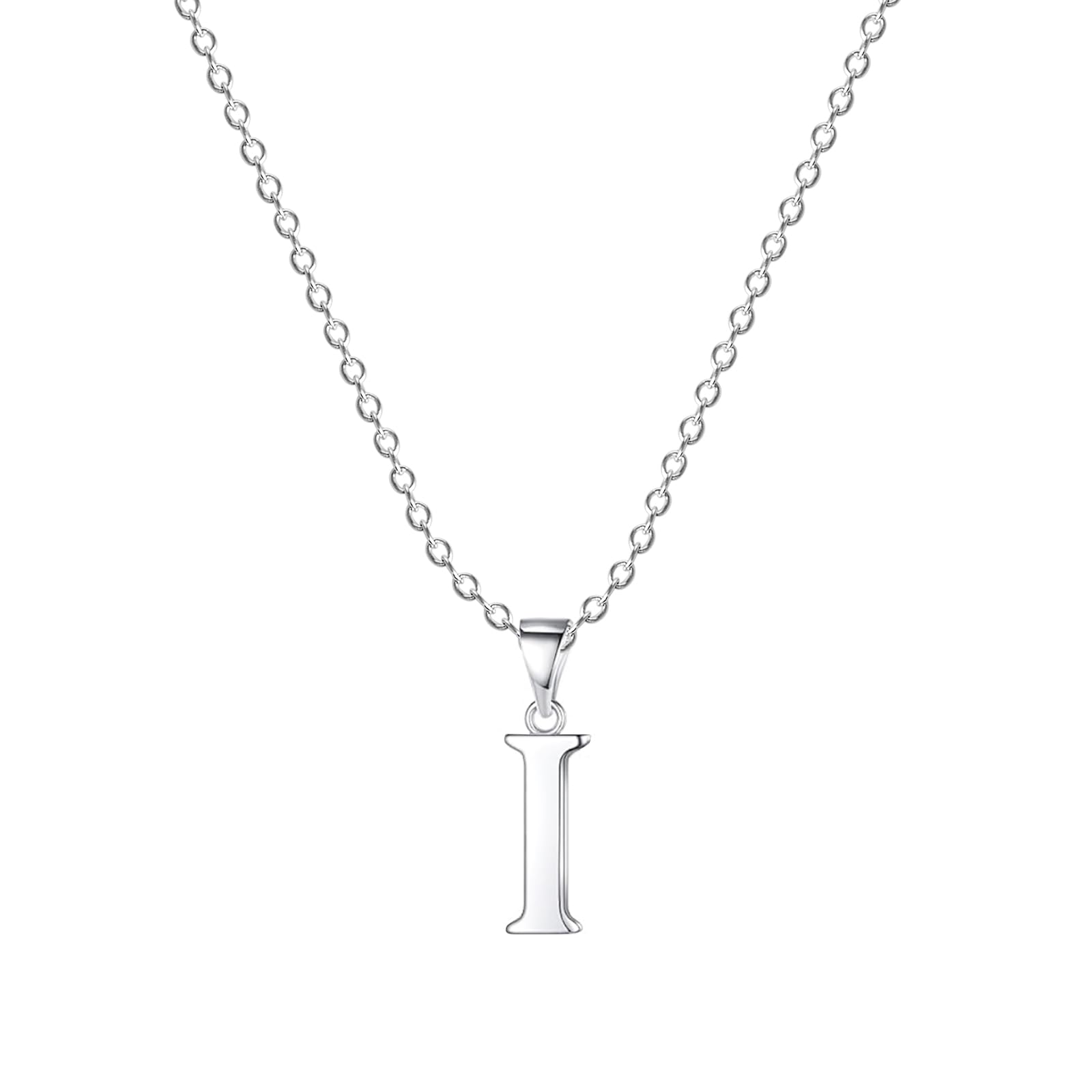 FLUFLO Damen Initialienkette, 925 Sterlingsilber Anhängerhalskette, kompatibel mit Pandora Halsketten-Charms und Perlen, ideal für Frauen und Mädchen X245