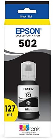 EPSON T502 EcoTank Ink Ultra-high Capacity Bottle Black (T502120-S) for select Epson EcoTank Printers