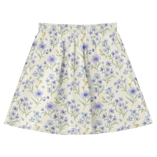 Jupe de golf fille en coton respirant 2 en 1 à motif vigne florale