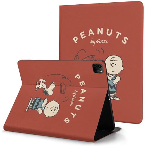【iPad 9世代/iPad 10世代/iPad Air4/iPad Air5/iPad Pro 2022に適応】スヌーピー アイパッドケース カバー ペン収納付き ペンシル収納 TPU オートスリープ 全面保護 スタンド機能 かわいい 10.2インチ 10.9インチ 11inch キャラクター