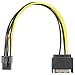 ELFJMZP SATA 15 PIN to ATX 6PIN Adapter GPU Power Cable 8.7in/22.0cm(Pack of 2)