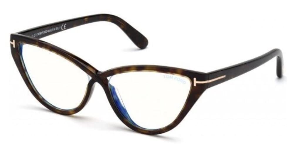 Tom FordTF 5729-B eyeglasses color 052 Havana with Blue Block anti reflective lenses