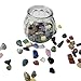60Kinds+ Gemstones and Crystals Set,Bulk Tumbled Chips Crystals for Jewelry Making,Crushed Stones Rocks and Minerals Science Kit (0.55lb(60-65types))