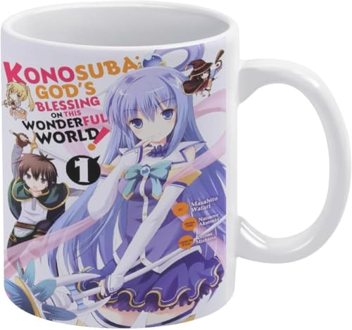 この素晴らしい世界に祝福を! マグカップ 湯のみ セラミック アニメ 記念日 ギャグ コーヒーカップ クリエイティブ かわいい カップ ギフトアイデア 大容量 セラミック素材 誕生日 萌えグッズ 330ML