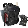ENHANCE Collector’s Edition DnD Backpack – RPG DM Bag for Dungeons and Dragons – DnD Bag fits 6-8 Books, 18″ Laptop/DM Screen Slot, Miniature Foam Trays, Accessory Pockets, Map Strap (Dragon Black)