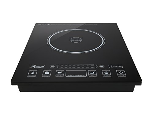Image of Rosewill RHAI-15001 1800W 5 Pre-Programmed Settings Induction Cooker Cooktop with Stainless Steel Pot, Black