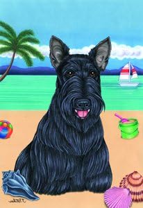 Scottie - Tomoyo Pitcher Summer Beach Large Flag