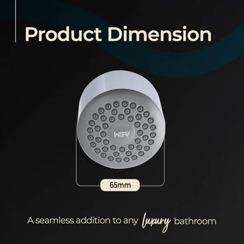 Image of Mila Presso Single Function Overhead Shower Head | Rain | Chrome Finish Round Showerhead for Wall Mount | Durable ABS Body, Wide Coverage, Easy Install | Bathroom Fitting
