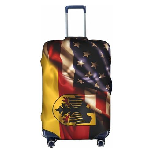 Travel Luggage Cover Combined Germany And Usa Flag Fashion Washable Baggage Suitcase Protector Fit For Luggage Small