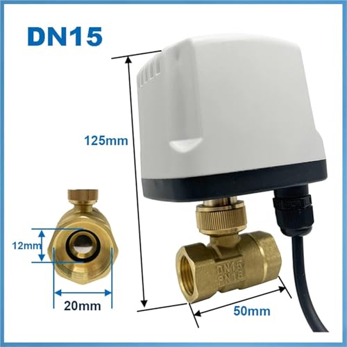Válvula de bola motorizada DN50 110V AC de 2 cables normalmente cerrada para tuberías 3