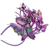 Ciieeo Bandeau Léger Violet Plumage Accessoire Coiffure pour Fêtes Goûters et Bal de Pr...