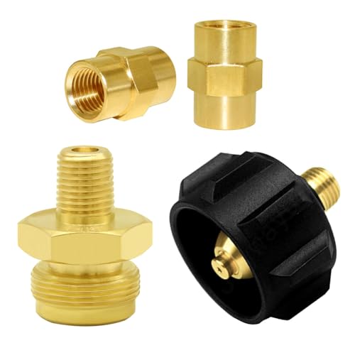 Joywayus Propane Cylinder Adapter Convert, QCC Type1 Connector to 1"-20UNEF