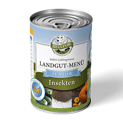 Bellfor Welpenfutter im Sparset Ideal für die bedarfsgerechte Fütterung heranwachsender Hunde Landgut-Menü Junior 6 x 400 g Immun Junior 50 g und 1 Jutebeutel