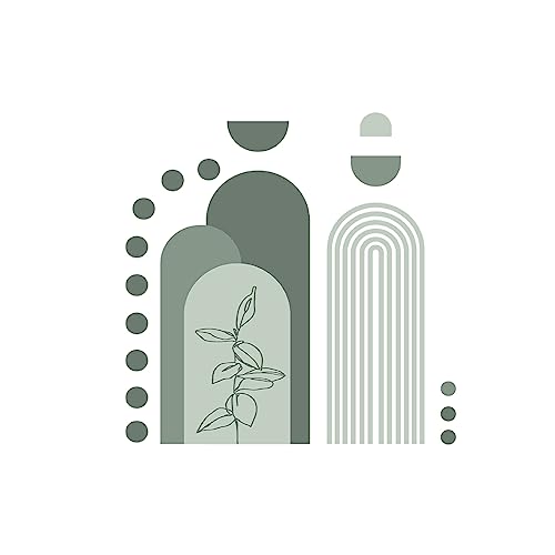 SUPERDANT Verde Boho Adesivo da Parete Geometric Mountain Decalcomanie Adesivi Murali Bambini Sala Giochi Nursery Plant Vinyl Sticker per Pareti Decor Classroom